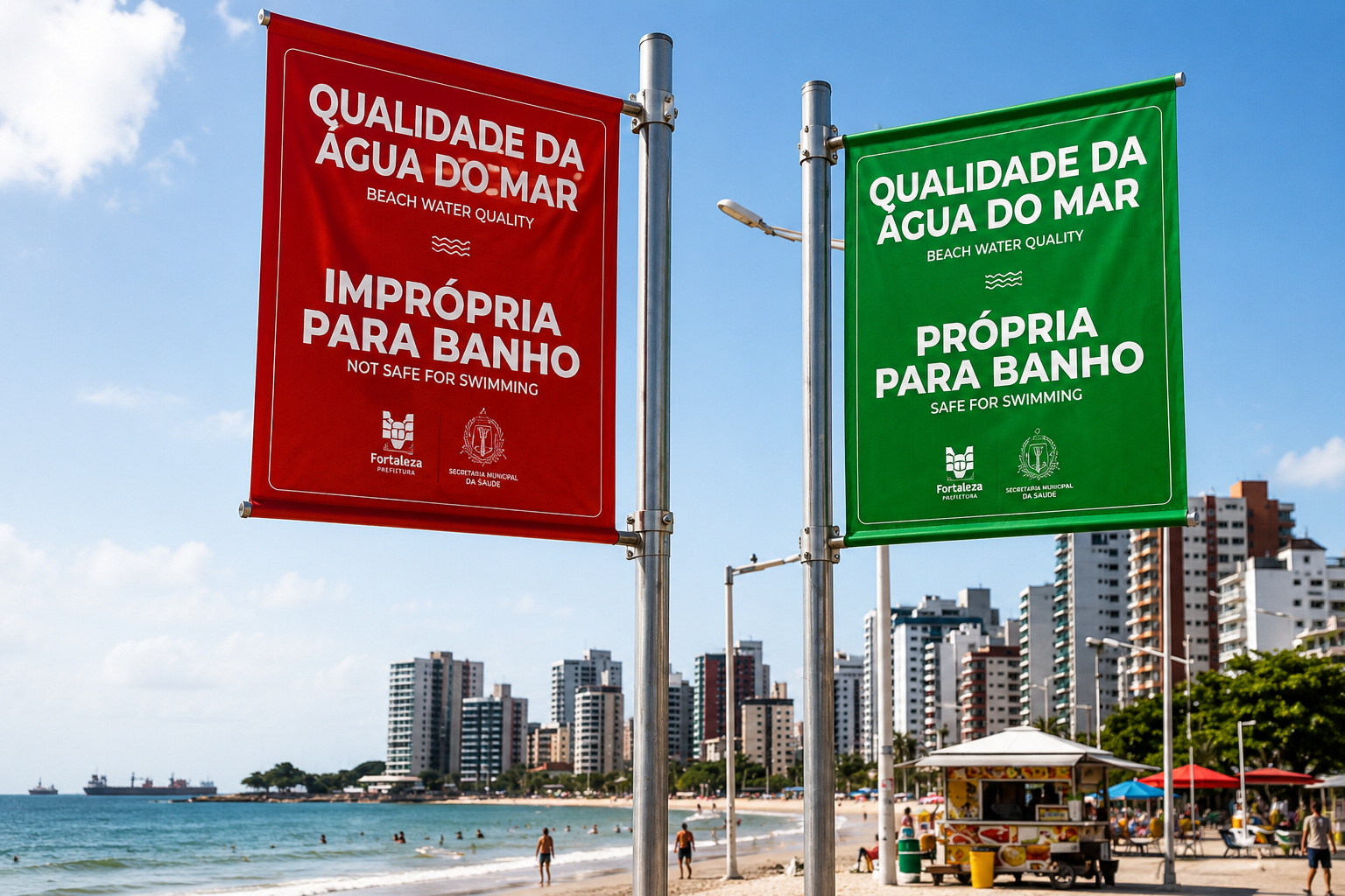 Praias do litoral paulista ganham novas bandeiras de qualidade da água